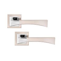 Ручки на розеті MVM Z-1257 (T7-E8) SN/CP матовий нікель/полірований хром